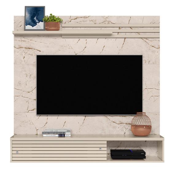 Imagem de Bancada Suspensa Frizz Sublime TVs Até 55” Calacata Off White 281136 Madetec