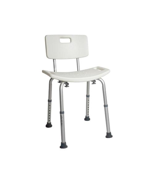 Banco/Banqueta para Banho Ajustável com Encosto em Alumínio para 130 kg modelo SC201 - Hidrolight Menor preço em Banco/Banqueta para Banho Ajustável com Encosto em Alumínio para 130 kg modelo SC201 - Hidrolight