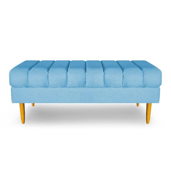 Imagem de Banco Bau Jade 140cm Suede Azul Turquesa - AM Interiores