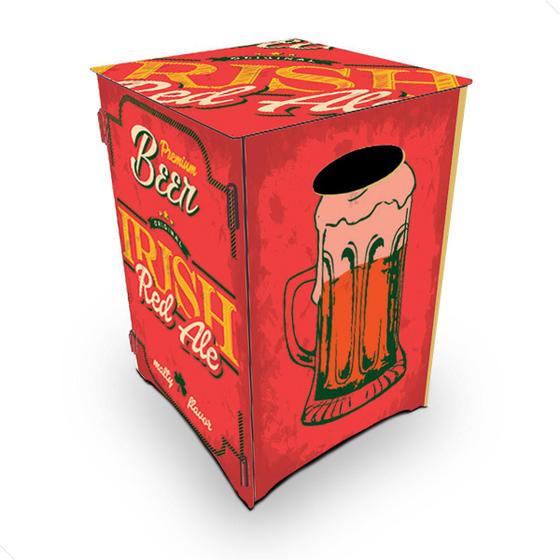 Banco Baú Organizador Modelo Cerveja Vermelho Menor preço em Banco Baú Organizador Modelo Cerveja Vermelho