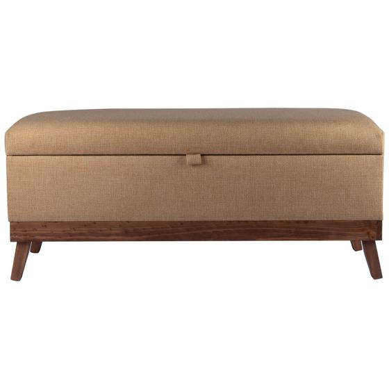 Imagem de Banco com baú Máxima Design Incy Beige Omega 120x40x50 cm