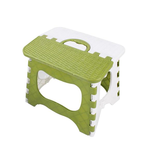 Imagem de Banco De Dobrável Pequeno Plástico Cadeira Cadeirinha Resistente Multiuso Banquinho Com Alça
