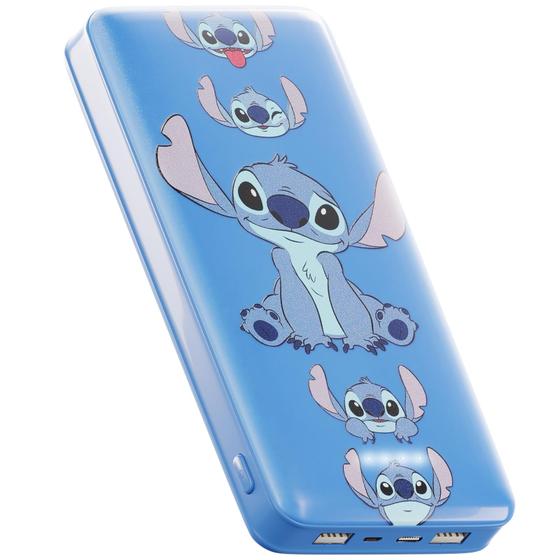 Imagem de Banco de energia Disney Lilo and Stitch 10.000mAh com porta USB