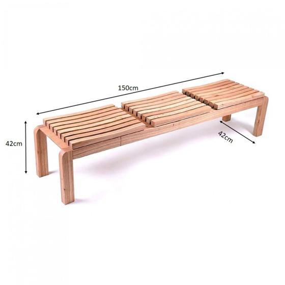 Banco em Madeira Maciça 3 Lugares 150cm Para Jardim e Varanda Peji Doma Marrom Menor preço em Banco em Madeira Maciça 3 Lugares 150cm Para Jardim e Varanda Peji Doma Marrom