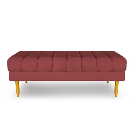 Imagem de Banco Jade 160cm Suede Bordo - Lares Decor