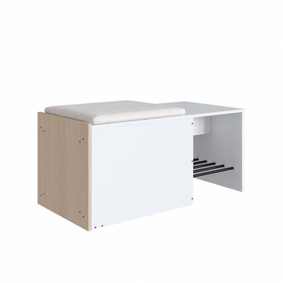 Imagem de Banco organizador com gaveta sapateira e futon FLOW Be mobiliário