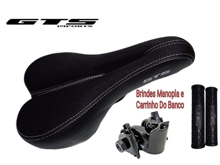 Imagem de Banco Selim Gts Vazado Bike Super Confortavel Gel Em Neoprene Ciclismo