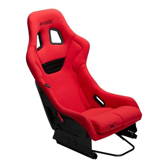 Imagem de Banco XL Vermelho Com Trilho para Cockpit Simuladores Extreme Simracing