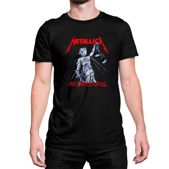 Imagem de Banda Camiseta Estampada Rock Metalica And Justice For All
