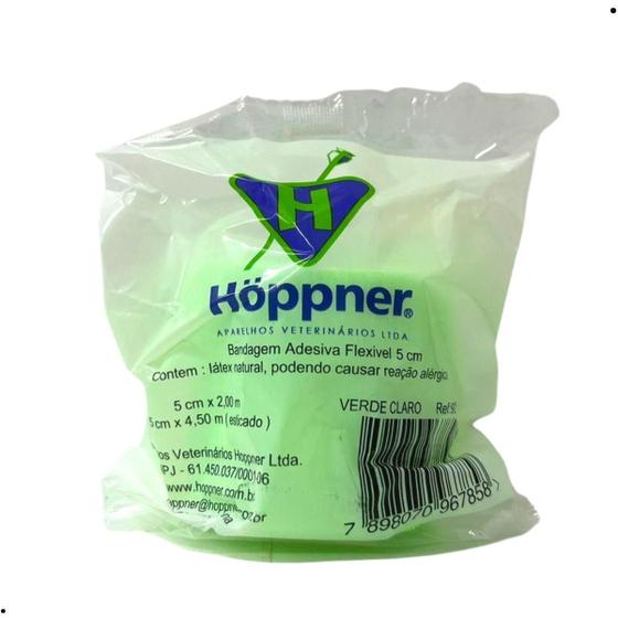 Imagem de Bandagem Elástica Adesiva 5Cm X 2M Verde Claro Hppner