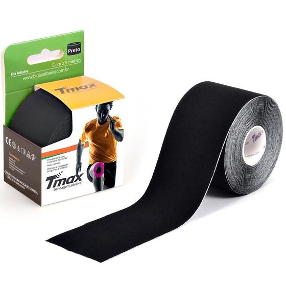 Imagem de Bandagem Elástica Kinesio TMax - 5cm x 5m - Preta