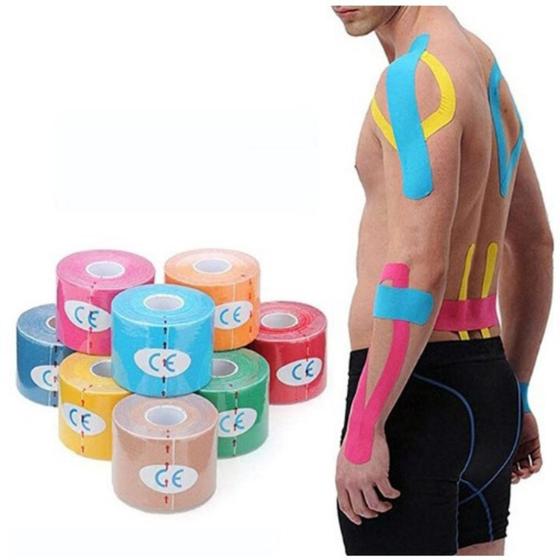 Imagem de Bandagem Fita Elastica Adesiva Reabilitaçao Muscular Dores