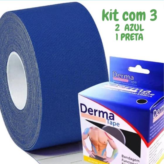 Imagem de Bandagem funcional elastica 5x5m- kinesio- dermatape- kit