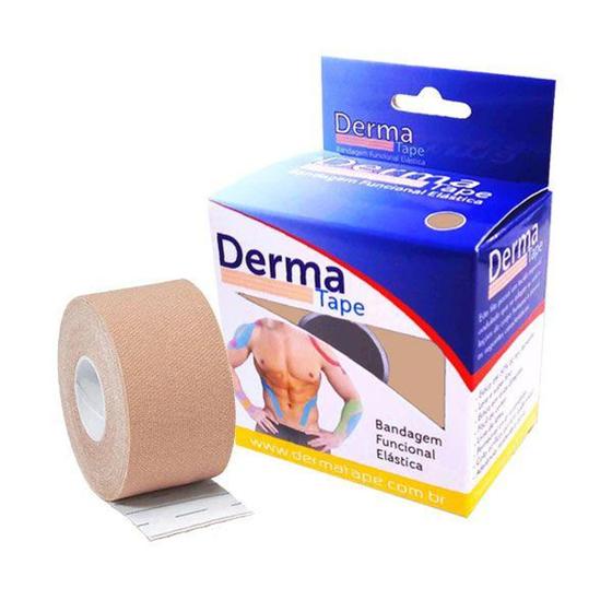 Imagem de Bandagem Funcional Elástica Bege 5cm x 5mt Dermatape
