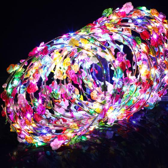 Imagem de Bandana com Coroa de Flores LED Syhood - Pacote com 180 Unidades