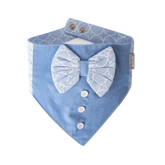 Imagem de Bandana Com Gravata Borboleta Azul Bebe