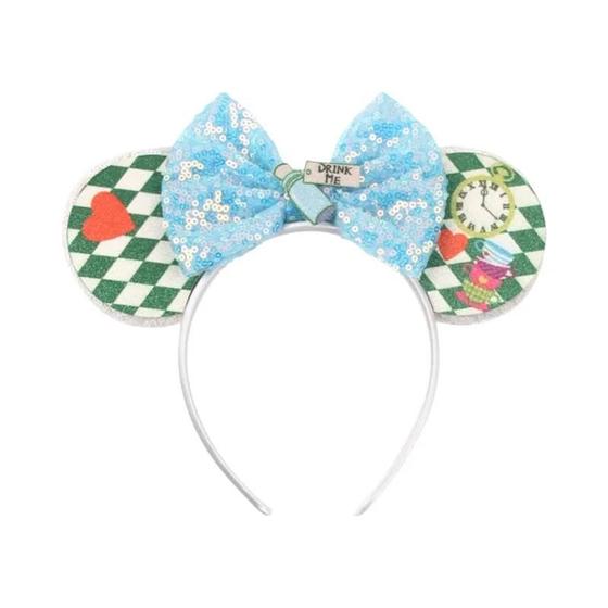 Imagem de Bandana de Meninas Disney com Lantejoulas e Arco - Castelo, Foguete e Mickey