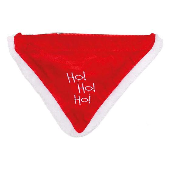 Imagem de Bandana de Natal Pet Cachorro Gato Acessório Natalina HoHoHo Cromus 15x20cm