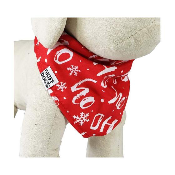 Imagem de Bandana Griff Dog de Natal para Cães Vermelha - Tamanho 3