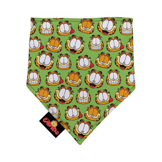 Imagem de Bandana MeuAuAu Garfield 5 Verde para Cães - Tamanho P