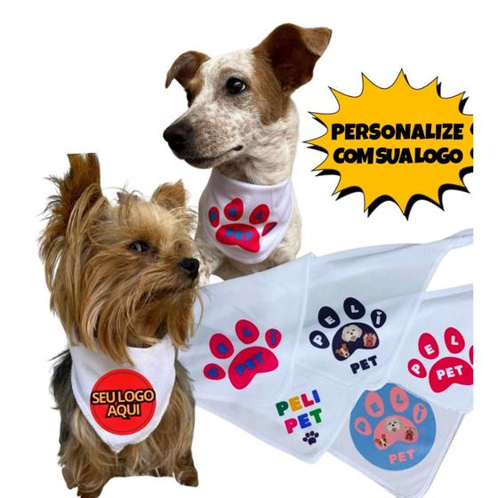 Imagem de Bandana pet personalizada logo petshop