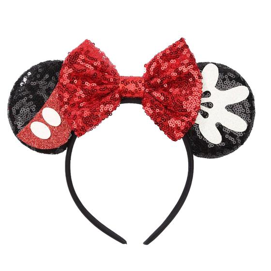 Imagem de Bandana RAZKO Sparkle Black Minnie Ears para meninas e mulheres