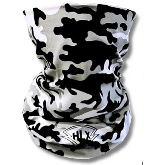 Imagem de Bandana Tubo Flex HLX Camuflado Preto Branco Bike Moto