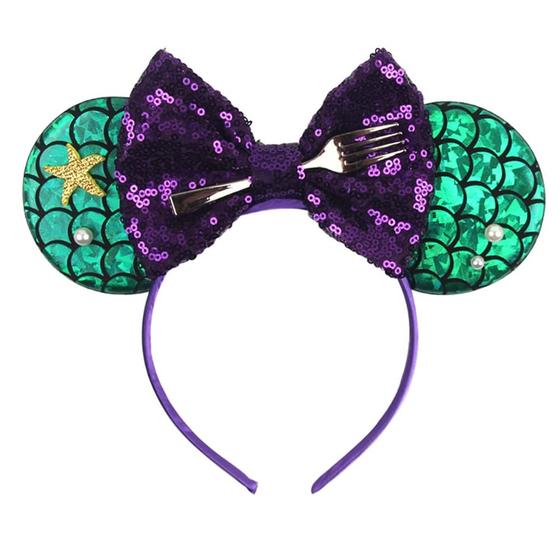 Imagem de Bandanas Mouse Ears Foeran Shiny Bows para meninas e mulheres