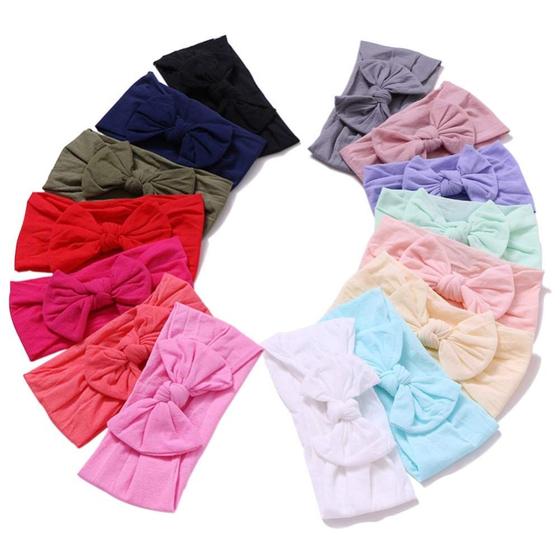 Imagem de Bandanas Toptim Baby Turbant Knotted para meninas (pacote com 15)