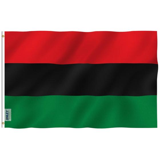 Imagem de Bandeira Anley Afro American 90x150cm Poliéster Cor Viva