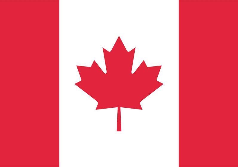 Imagem de Bandeira Canadá estampada dupla face - 0,90x1,28m