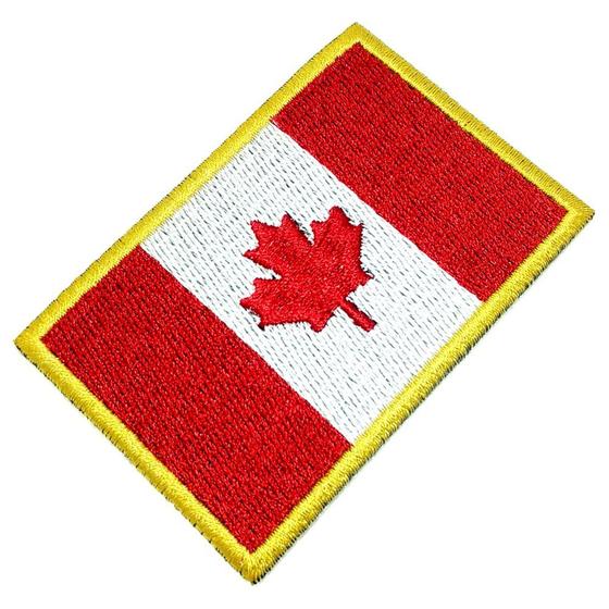 Imagem de Bandeira Canadá Patch Bordado Para Uniforme Camisa Kimono