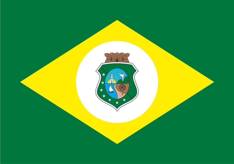 Imagem de Bandeira Ceará estampada dupla face - 0,90x1,28m