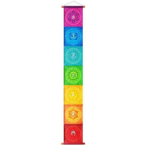 Imagem de Bandeira Chakras Panô Pergaminho 94Cm Parede