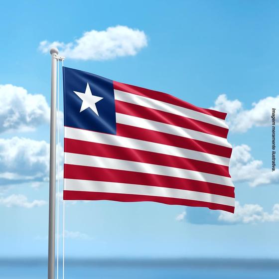 Imagem de Bandeira da Libéria 80cmx140cm Tecido Oxford 100% Poliéster