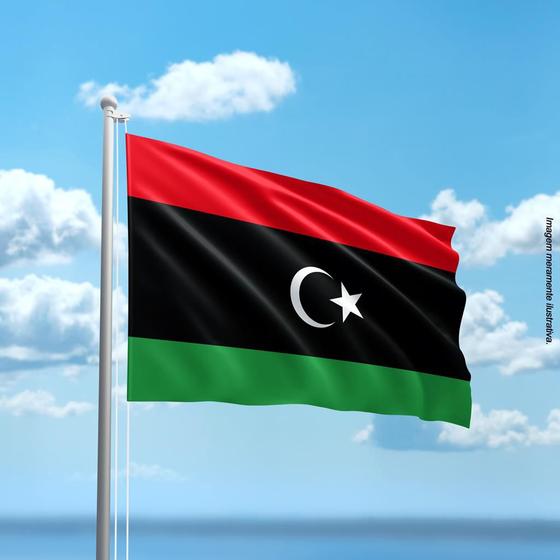 Imagem de Bandeira da Líbia 80cmx140cm Tecido Oxford 100% Poliéster