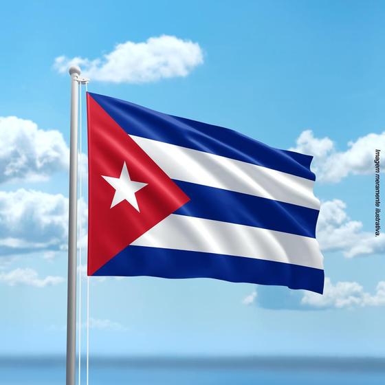 Imagem de Bandeira De Cuba 80cmx140cm Tecido Oxford 100% Poliéster