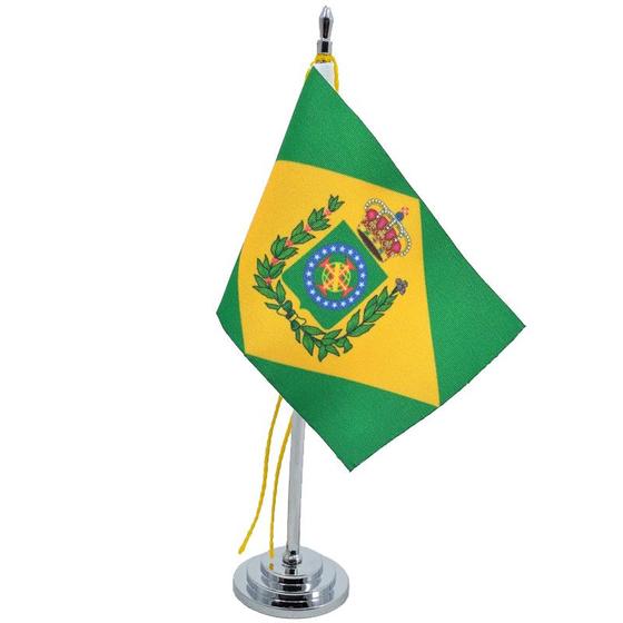 Imagem de Bandeira De Mesa Brasil Império Até 1822 15cm Alt. (mastro)