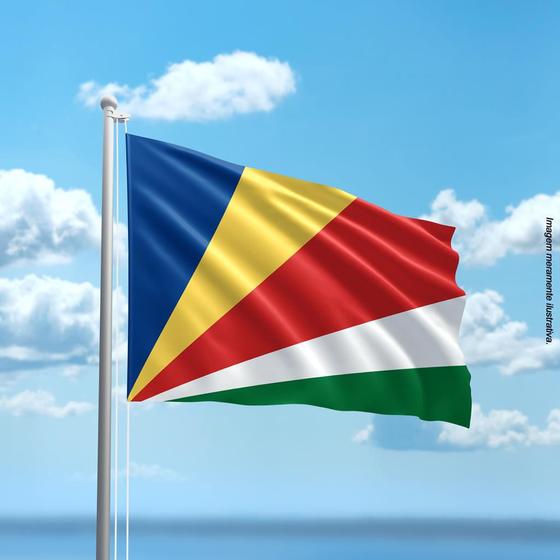 Imagem de Bandeira de Seychelles 80cmx140cm Tecido Oxford 100% Poliéster