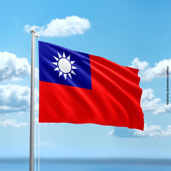 Imagem de Bandeira de Taiwan em Oxford 140x80cm