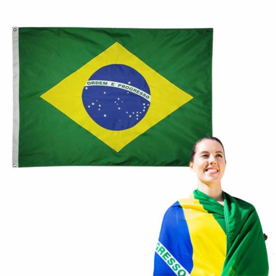 Imagem de Bandeira do brasil dupla face 145x100cm