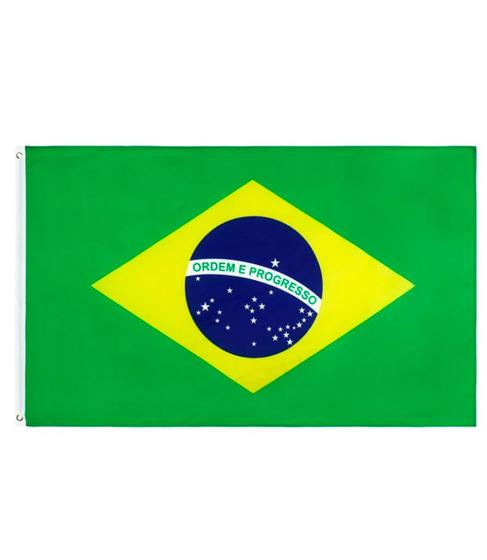 Imagem de Bandeira do Brasil Dupla Face 1,50 x 0,90 Mts Pronta Entrega