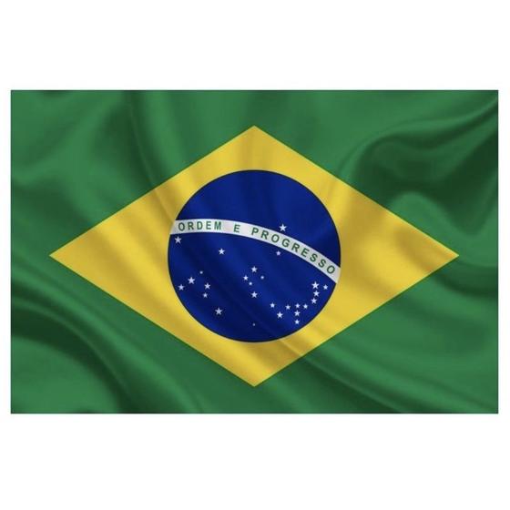 Bandeira do Brasil Grande 1,40x1,00 Com Barra 100% Poliester - M5  Confecções - Bandeiras - Magazine Luiza