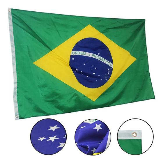 Imagem de Bandeira Do Brasil Grande C Ilhós - Eleições E Copa Do Mundo