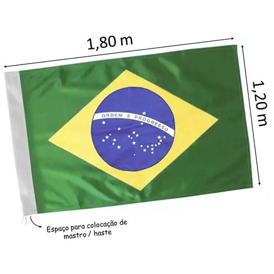 Imagem de Bandeira do Brasil Grande em Tecido 1,20m x 1,80m