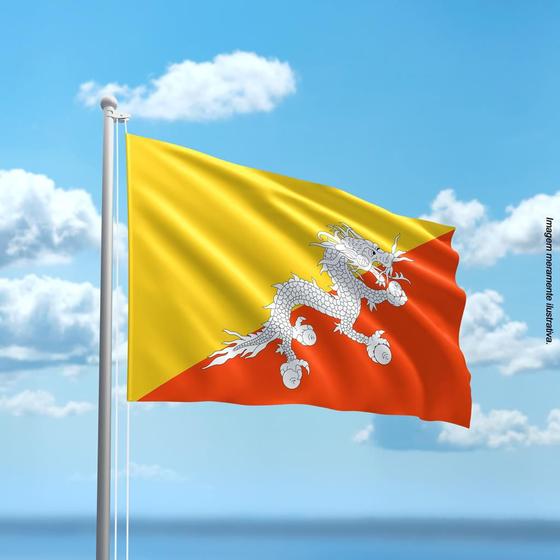 Bandeira do Butão em Poliéster - PRESENTE-BRINDE - Bandeiras - Magazine ...