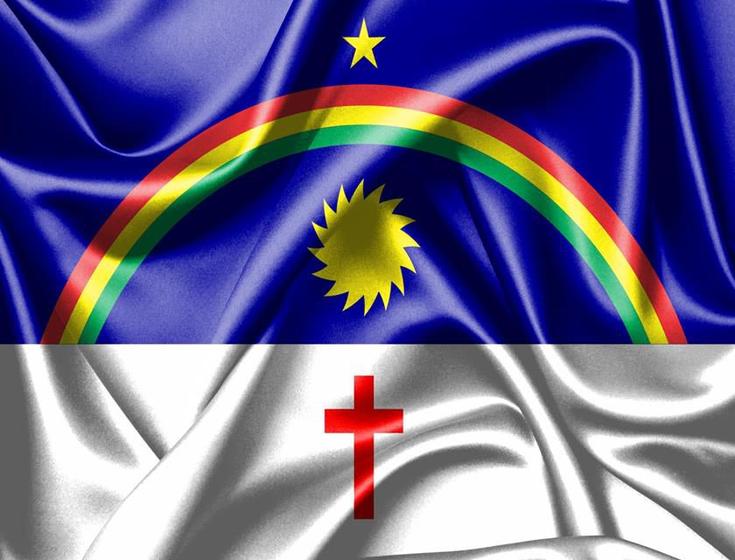 Imagem de Bandeira do Estado de Pernambuco 80cmx140cm Tecido Oxford 100% Poliéster