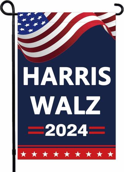 Imagem de Bandeira do jardim Lymhy Harris Walz 2024 Kamala Harris Tim Walz