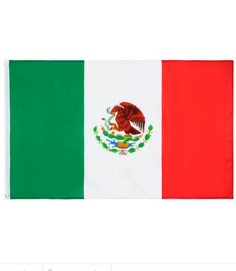 Imagem de Bandeira do México Dupla Face 1,50 x 0,90 Mts Alta Qualidade