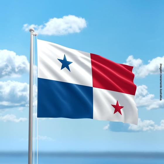 Imagem de Bandeira do Panamá 80cmx140cm Tecido Oxford 100% Poliéster